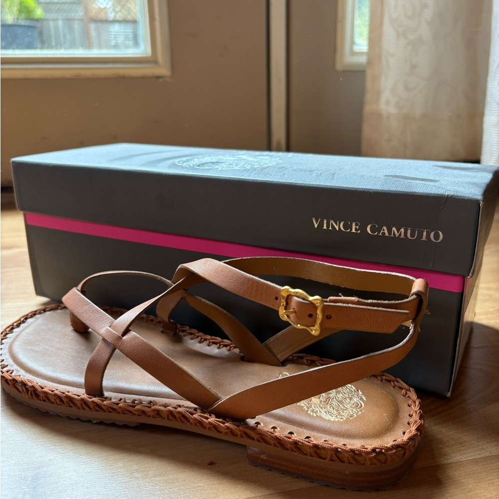 Vince Camuto Tan Strappy Sandals